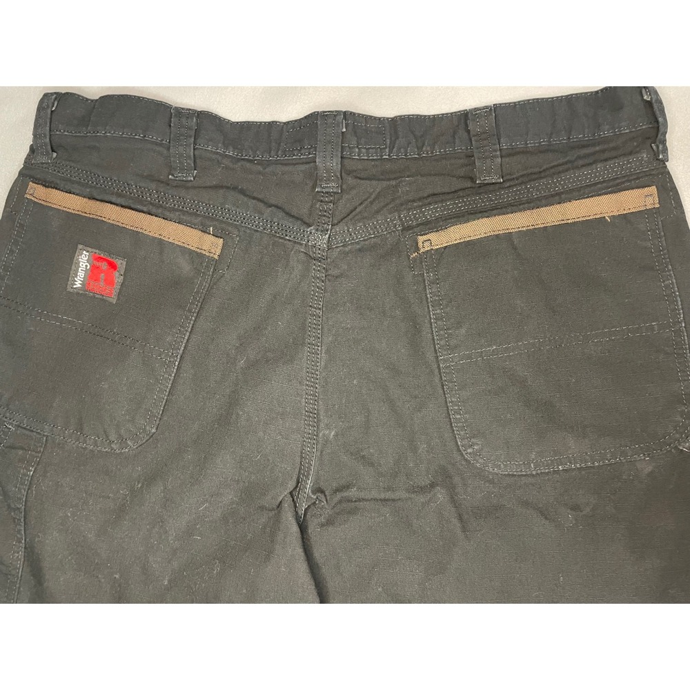 Wrangler Riggs Workwear Mens Black Ripstop Carpenter Pants 38x30‎ 103W020BL - Picture 13 of 14